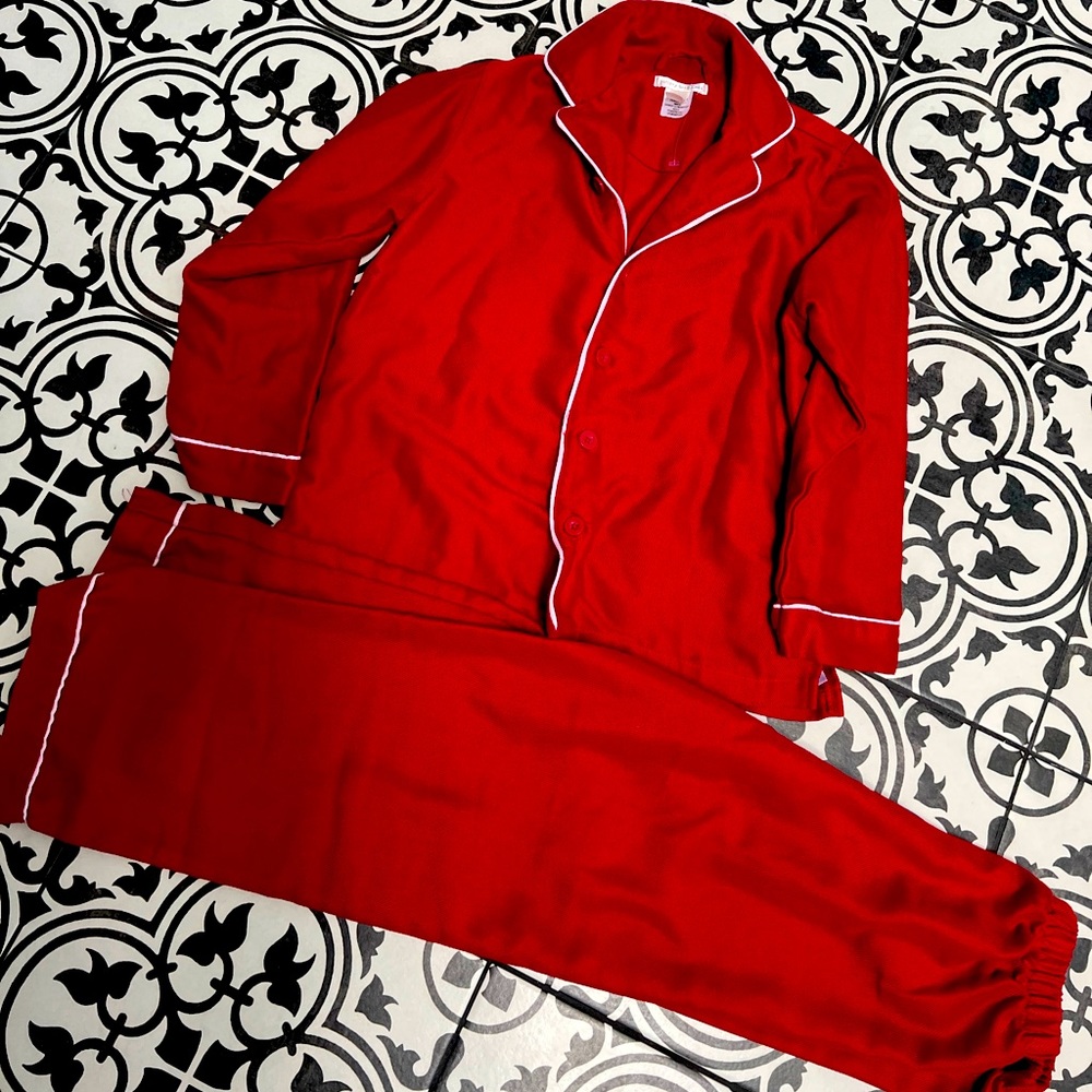 Pottery barn kids red pajamas size 8